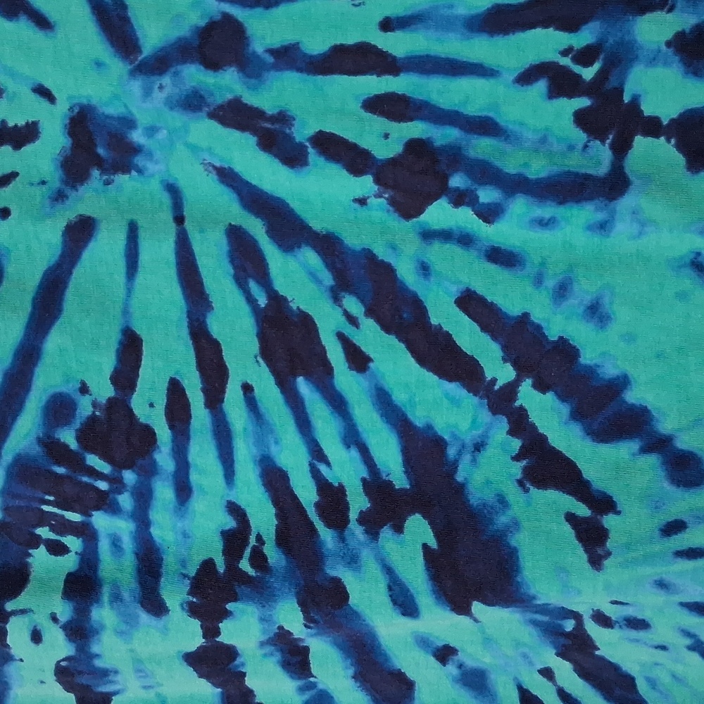 Jenni Intimates Tie-Dye Shelf Bra Tank Top Teal and Navy Sz S - Picture 2 of 6